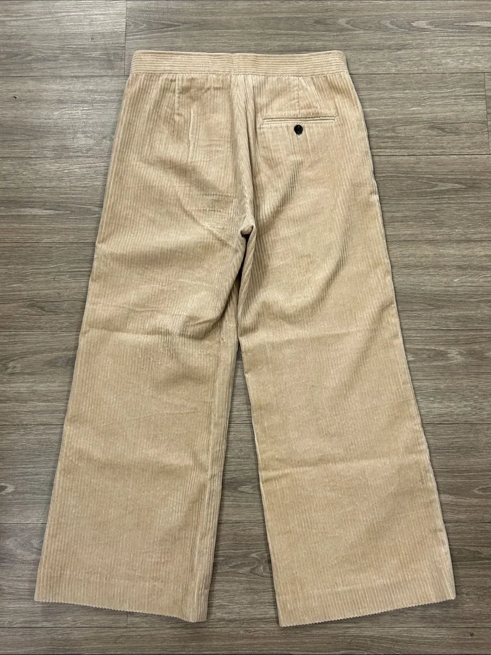 NEW Zara Wide Leg Corduroy Tan Capris
